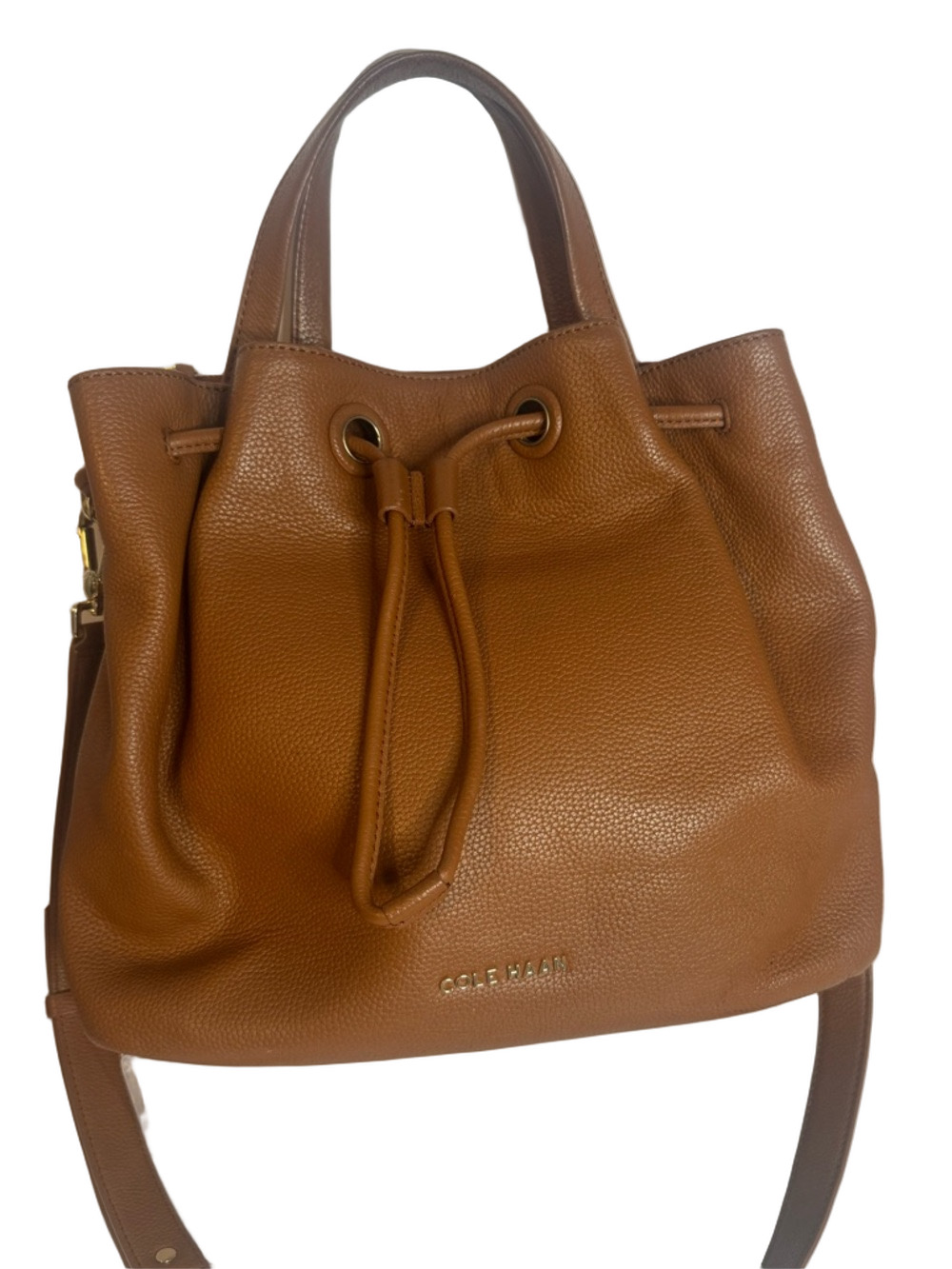 #267 Cole Haan Grand Series Ambition Leather Bucket Bag